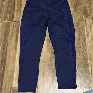 Fabletics Blue Leggings High Waist Performance